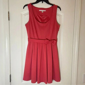 Lauren Conrad Coral A-line Pleated Fit and Flare Dress - Size 10